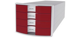 Module de classement IMPULS 2.0, 4 tiroirs, gris clair