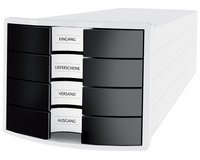 Module de classement IMPULS 2.0, 4 tiroirs, gris clair