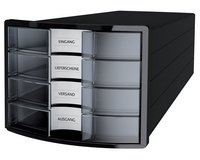 Module de classement IMPULS 2.0, 4 tiroirs, gris clair