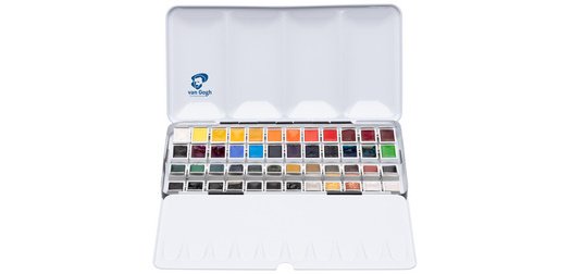 ROYAL TALENS Peinture aquarelle Van Gogh, kit de 48 dans un