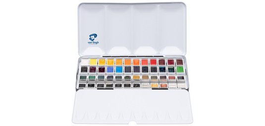 ROYAL TALENS Peinture aquarelle Van Gogh, kit de 48 dans un