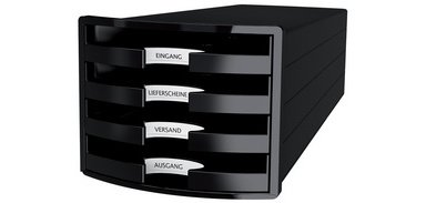 Module de rangement IMPULS 2.0, 4 tiroirs ouverts, gris