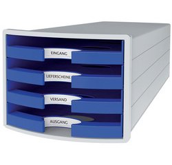 Module de rangement IMPULS 2.0, 4 tiroirs ouverts, gris