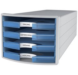 Module de rangement IMPULS 2.0, 4 tiroirs ouverts, gris