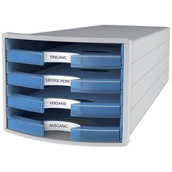 Module de rangement IMPULS 2.0, 4 tiroirs ouverts, gris