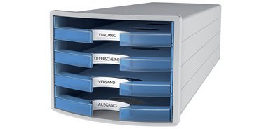 Module de rangement IMPULS 2.0, 4 tiroirs ouverts, gris