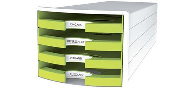 Module de rangement IMPULS 2.0, 4 tiroirs ouverts, blanc