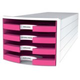 Module de rangement IMPULS 2.0, 4 tiroirs ouverts, blanc