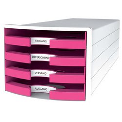 Module de rangement IMPULS 2.0, 4 tiroirs ouverts, blanc