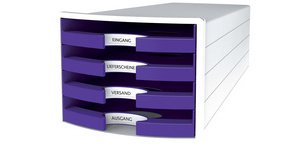 Module de rangement IMPULS 2.0, 4 tiroirs ouverts, blanc