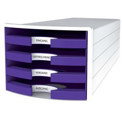 Module de rangement IMPULS 2.0, 4 tiroirs ouverts, blanc