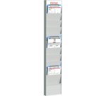 Planificateur de bureau mural, 10 casiers, gris