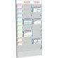 Planificateur de bureau mural, 20 casiers, gris