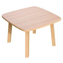 Table d'appoint WOODY, en bois massif, blanc