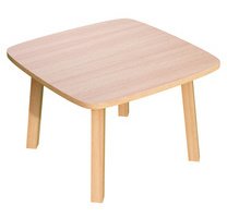 Table d'appoint WOODY, en bois massif, blanc
