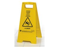 Panneau de signalisation 'Attention sol glissant'