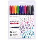 Tombow Stylo de calligraphie Fudenosuke, dureté 1, set de 10