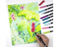 Tombow Feutre double pointe 'ABT DUAL BRUSH PEN', set de 6