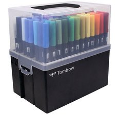 Tombow brushpen ABT Dual Brush Pen, boîte de 108 pièces en couleurs assorties