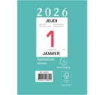 Bloc éphéméride neutre sans support 9,8 x 13,4 cm - 2026 - Vert