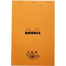 Rhodia head stapled pad 80 sh. 80g Fax 21x31,8cm - Orange|