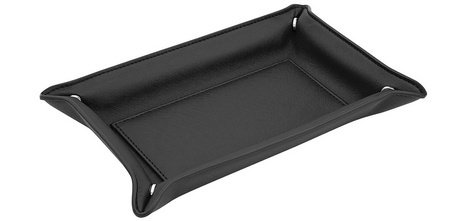 Vide-poches, en simili-cuir, noir