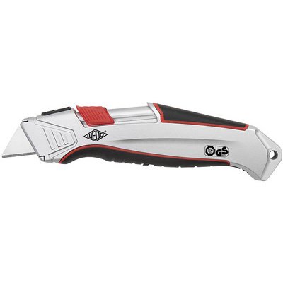 Veiligheidscutter ALU lemmet 19 mm zilver/antraciet/rood