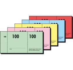 Blok genummerde tickets, 1-100, 105 x 50 mm