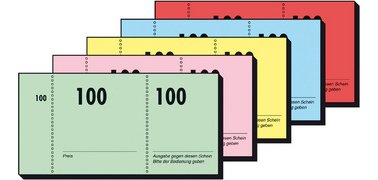 Bloc de tickets numérotés 1-100, 105 x 50 mm,