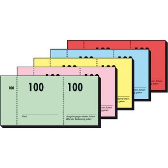 Blok genummerde tickets, 1-100, 105 x 50 mm