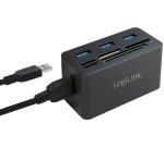 Hub USB 3.0 avec lecteur de carte All-in-One, noir