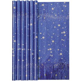 Papier ciel étoilé 60g, 1,50x0,70m 30rlx - Bleu