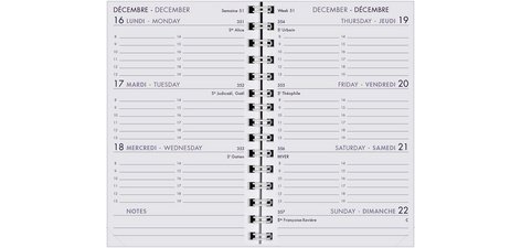 Agenda Moderne - Recharge Agenda - Spiralé avec répertoire tranche dorée - 2027 - INTAB1J - 1JOUR/PAGE / 2 semestres - Journalier - Multilingue - 12 mois de janvier à décembre - 15x21 cm