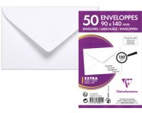 Paquet de 50 Enveloppes de Visite Blanches 90x140mm - Gommée - 120g/m2 - Blanc