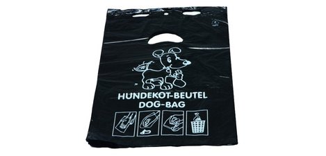 Dog waste bag, HDPE film, 3 liters, black