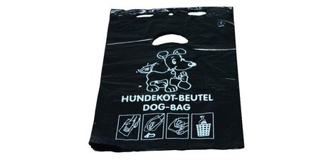 Sachet à déjections canines, HDPE, 3 litres, noir