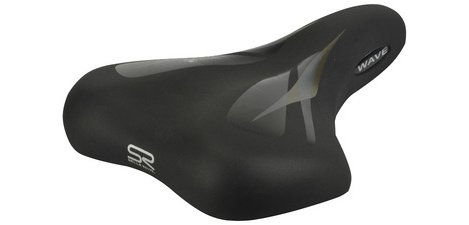 Gel fietszadel voor vrouwen, zwart