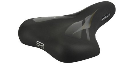 selle de vélo de tourisme en gel, noir