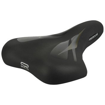 selle de vélo de tourisme en gel, noir