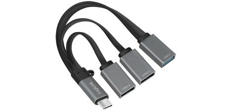 Hub USB 3.0 avec fiche USB-C 3.1 Gen1, 3 ports