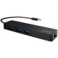 Hub USB 3.0 met USB-C 3.1 Gen1 stekker & adapter