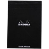 Rhodia stapled dot pad black, a4+ - black