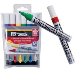 Marqueur permanent Pen-Touch Moyen, étui de 6