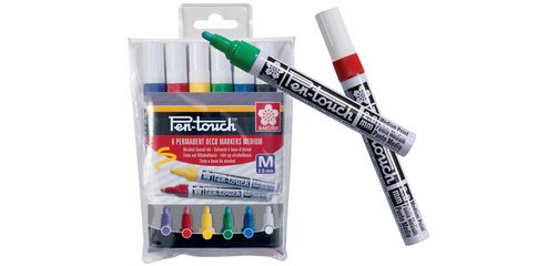 Marqueur permanent Pen-Touch Moyen, étui de 6