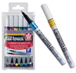Marqueur permanent Pen-Touch Fin, étui de 6