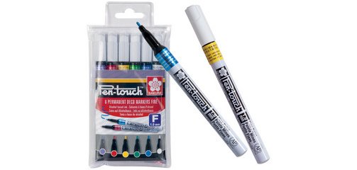 Marqueur permanent Pen-Touch Fin, étui de 6