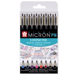 Feutre fineliner Pigma Micron PN, kit de 8