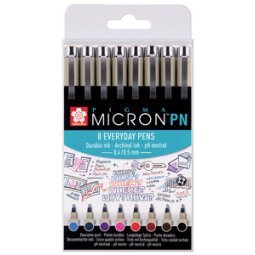 Feutre fineliner Pigma Micron PN, kit de 8