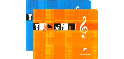 Cahier de Musique, 170 x 220 mm paysage