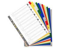 Intercalaire A4+ polypropylène Exacompta 12 oglets numériques - Coloris assortis - 1 jeu